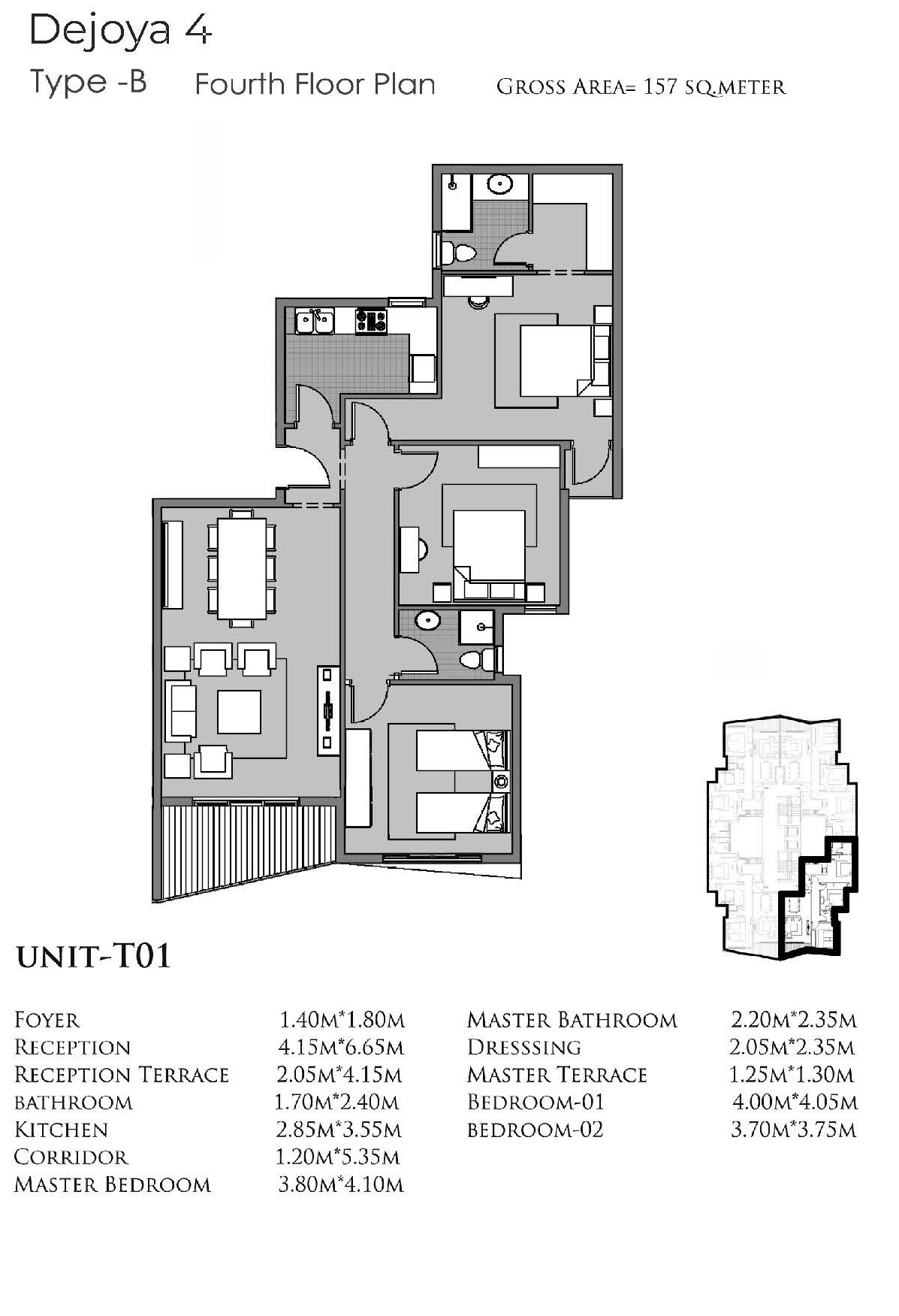 Floor Plan - De Joya 4 New Capital Compound Taj Misr Developments