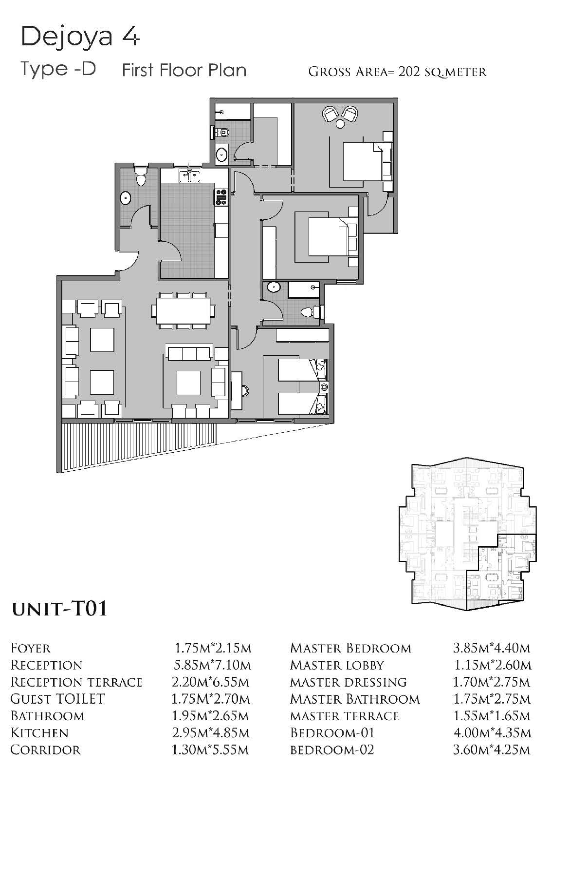 Floor Plan - De Joya 4 New Capital Compound Taj Misr Developments