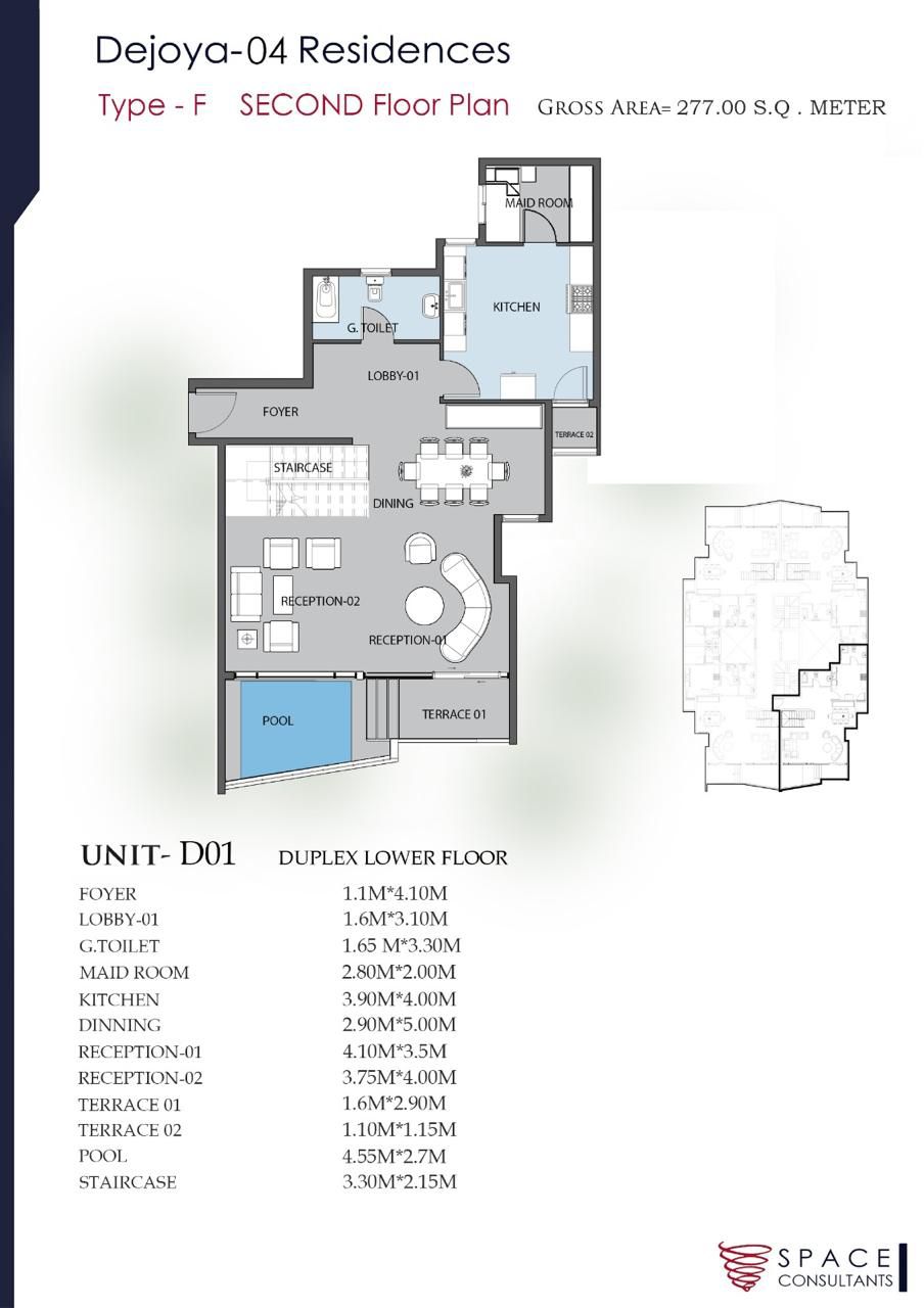 Floor Plan - De Joya 4 New Capital Compound Taj Misr Developments