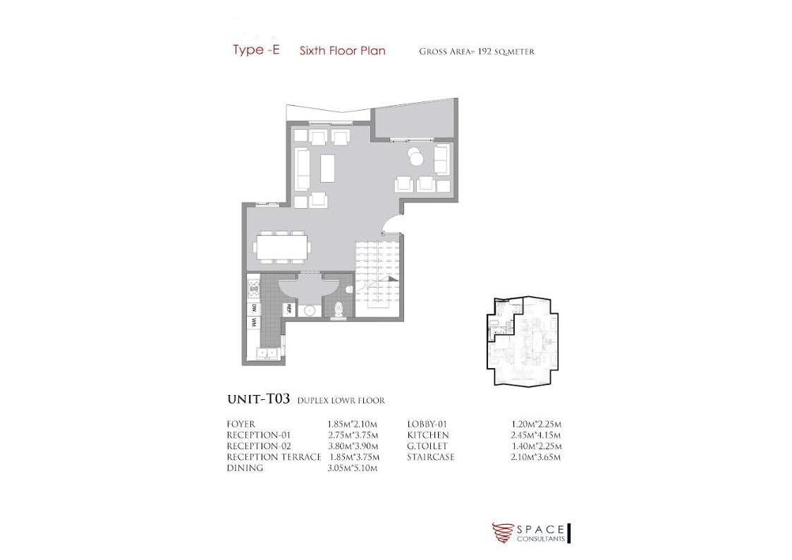 Floor Plan - De Joya 4 New Capital Compound Taj Misr Developments