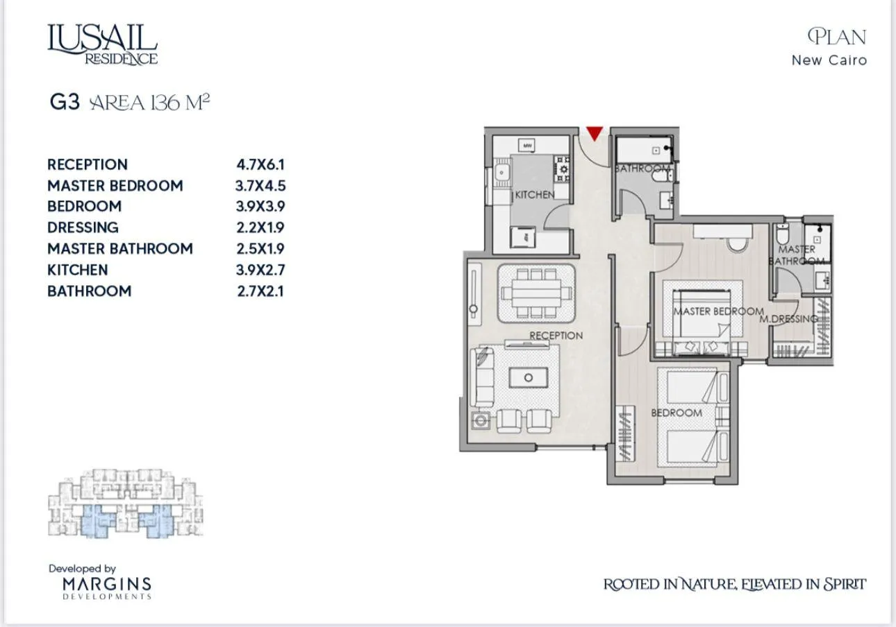 Apartment - Lusail Residence New Cairo Compound Margins Developments