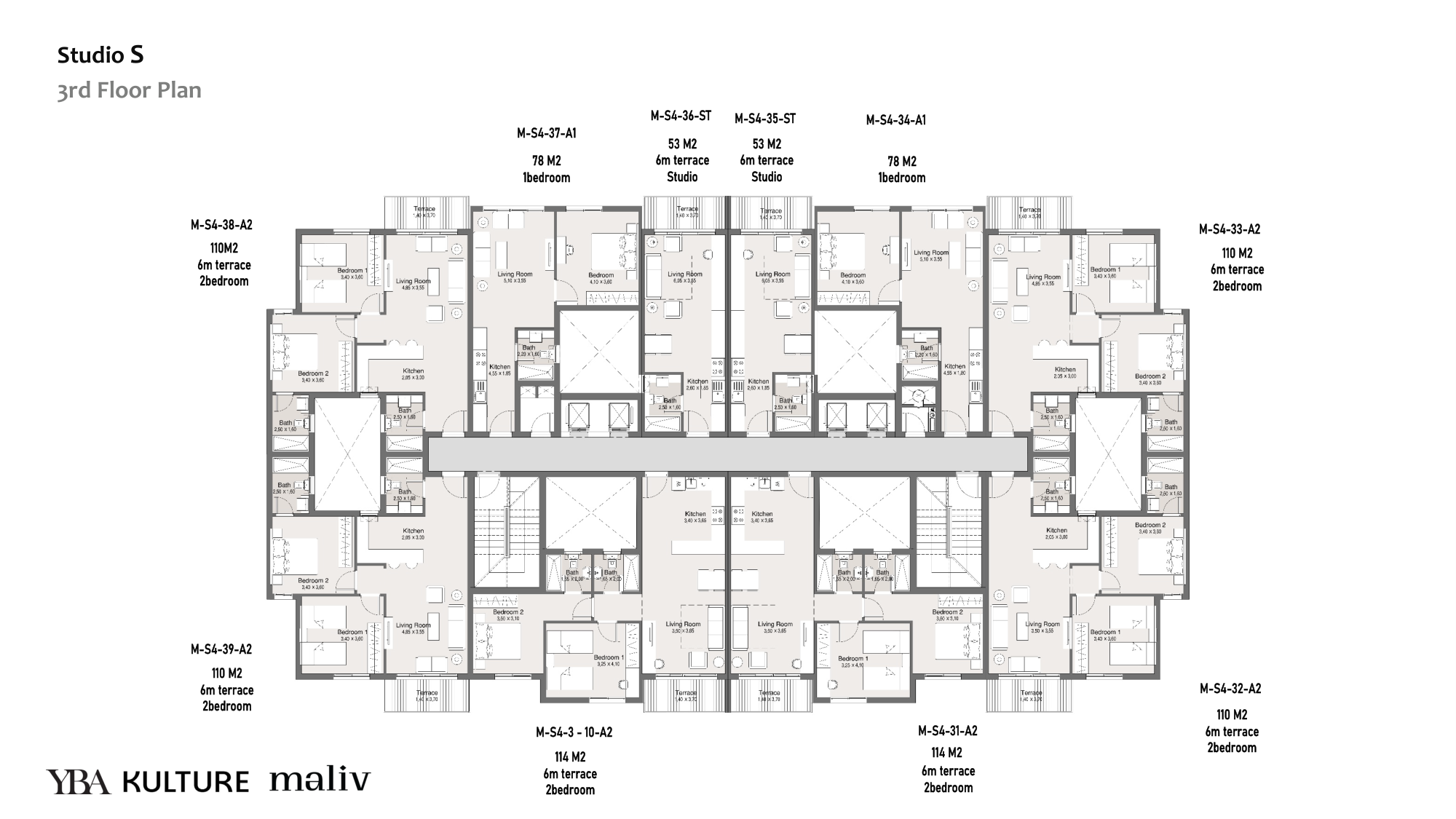 Floor Plan - كمبوند ماليف التجمع السادس كالتشر للتطوير العقاري - Maliv New Cairo Compound