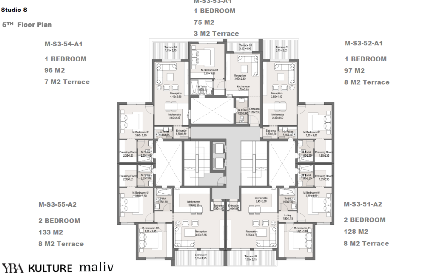 Floor Plan - كمبوند ماليف التجمع السادس كالتشر للتطوير العقاري - Maliv New Cairo Compound