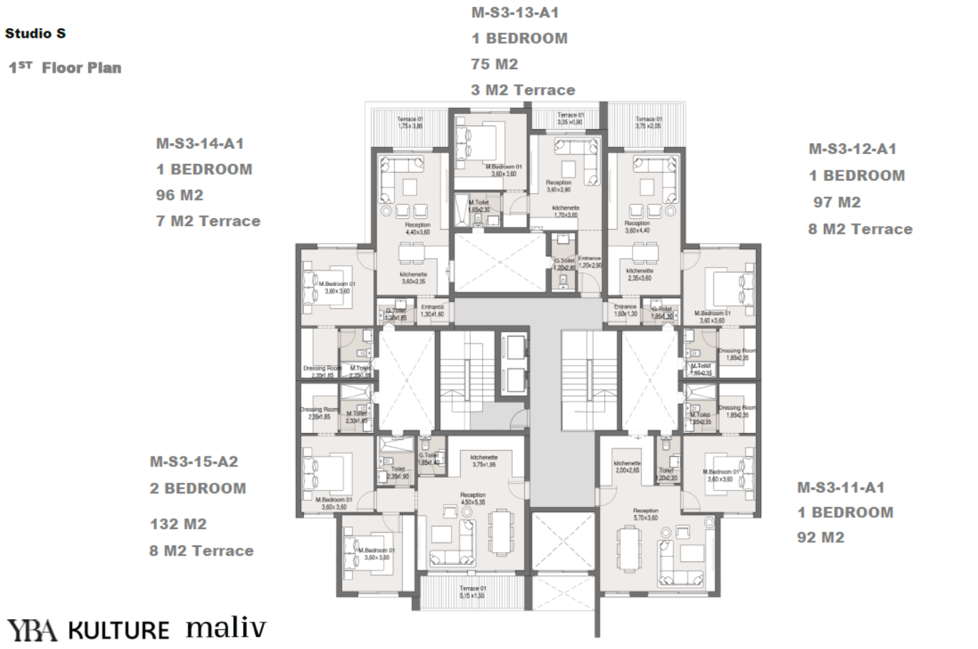 Floor Plan - كمبوند ماليف التجمع السادس كالتشر للتطوير العقاري - Maliv New Cairo Compound