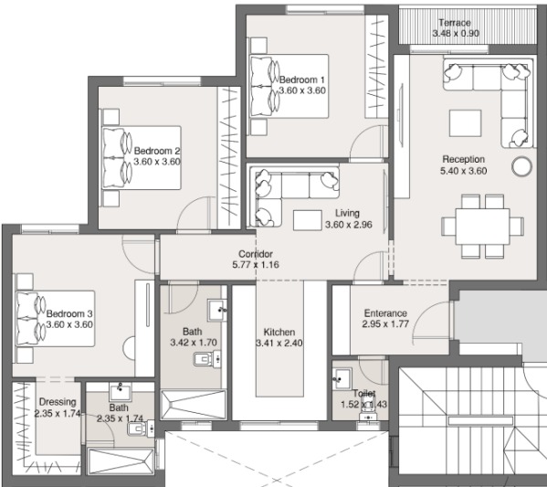 Floor Plan - كمبوند ماليف التجمع السادس كالتشر للتطوير العقاري - Maliv New Cairo Compound
