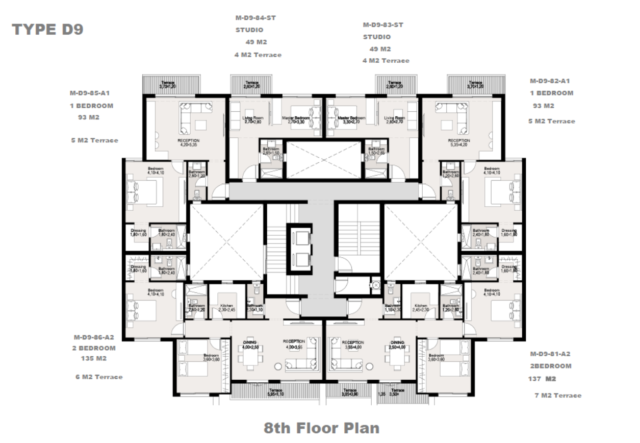 Floor Plan - كمبوند ماليف التجمع السادس كالتشر للتطوير العقاري - Maliv New Cairo Compound