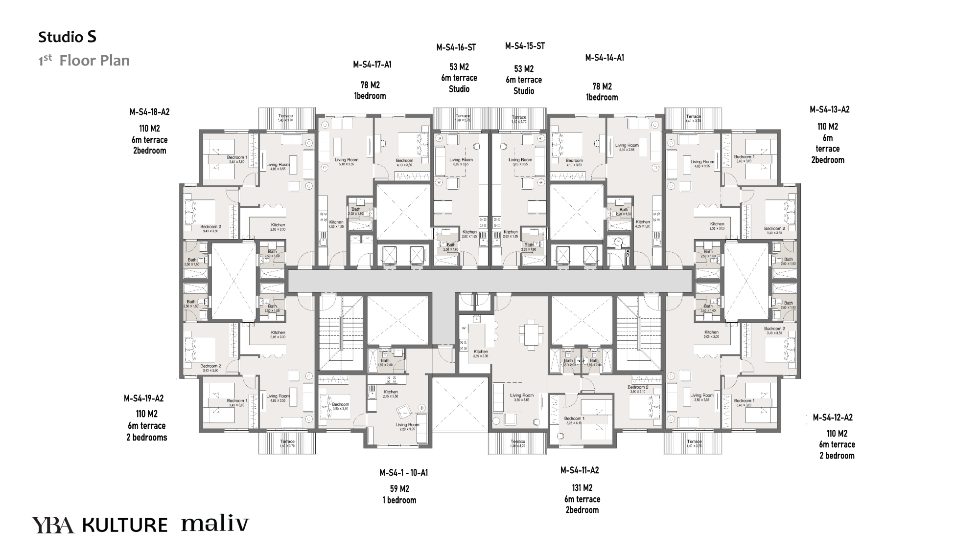 Floor Plan - كمبوند ماليف التجمع السادس كالتشر للتطوير العقاري - Maliv New Cairo Compound
