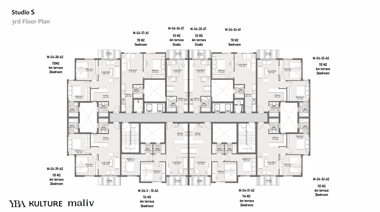 Floor Plan - كمبوند ماليف التجمع السادس كالتشر للتطوير العقاري - Maliv New Cairo Compound