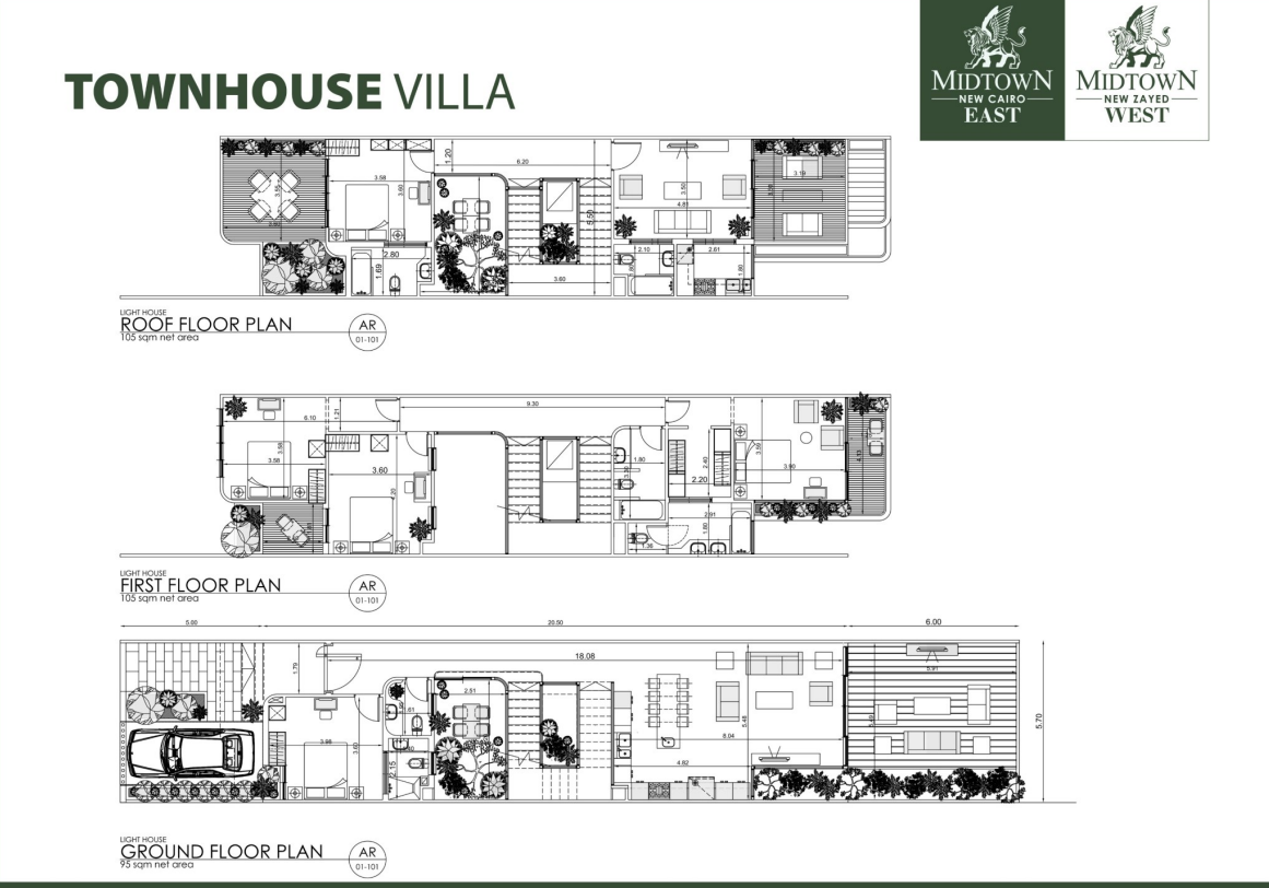 Floor Plan - كمبوند ميدتاون التجمع السادس بتر هوم للتطوير العقاري - Midtown New Cairo Compound
