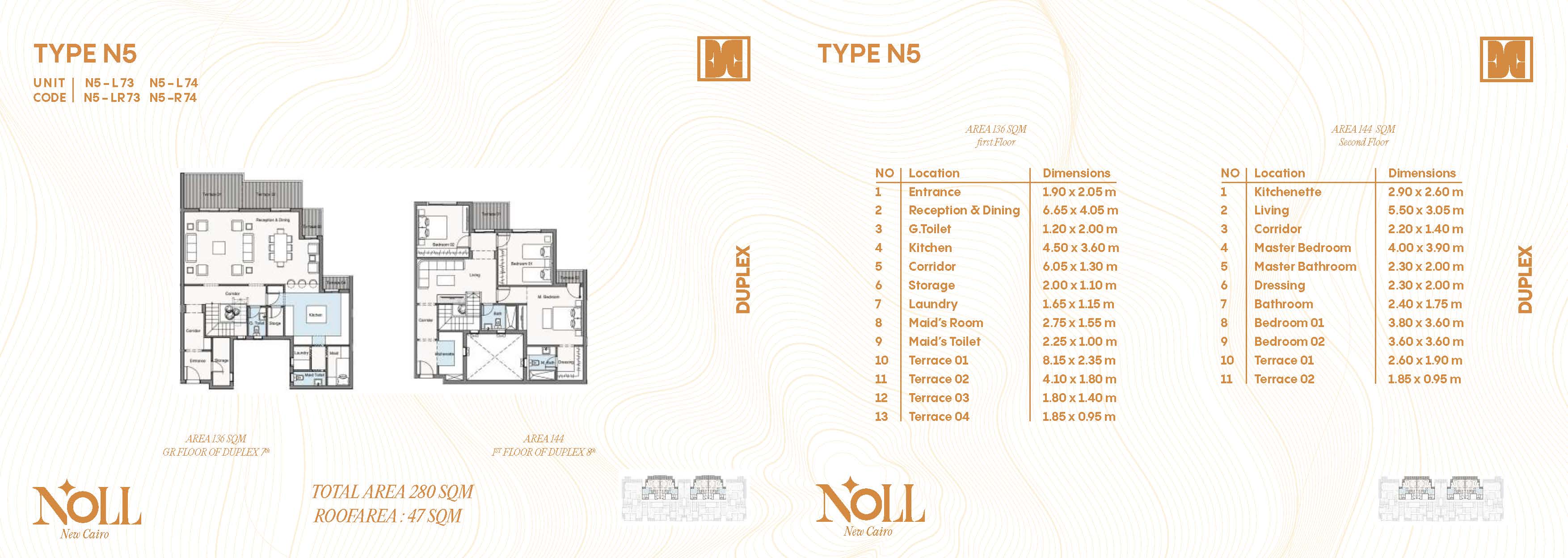Floor Plan - كمبوند نول التجمع السادس كليك للتطوير العقاري - Noll New Cairo Compound
