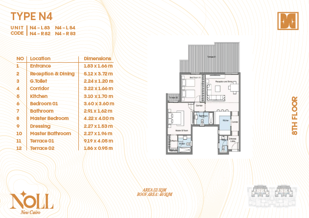 Floor Plan - كمبوند نول التجمع السادس كليك للتطوير العقاري - Noll New Cairo Compound