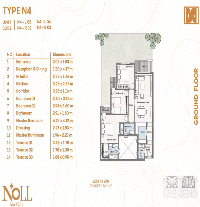 Floor Plan - كمبوند نول التجمع السادس كليك للتطوير العقاري - Noll New Cairo Compound