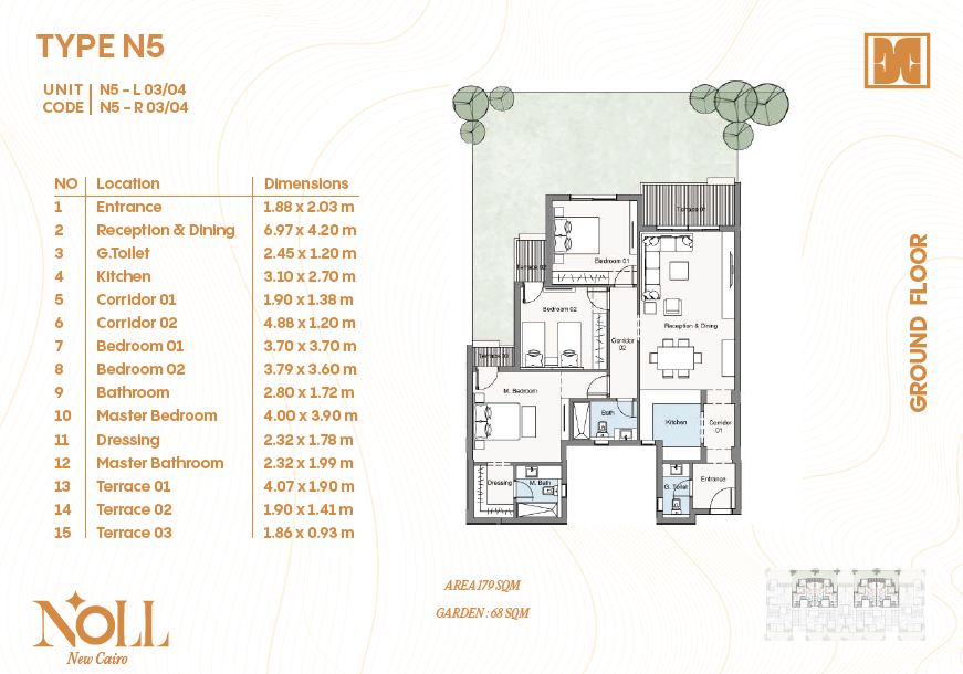 Floor Plan - كمبوند نول التجمع السادس كليك للتطوير العقاري - Noll New Cairo Compound