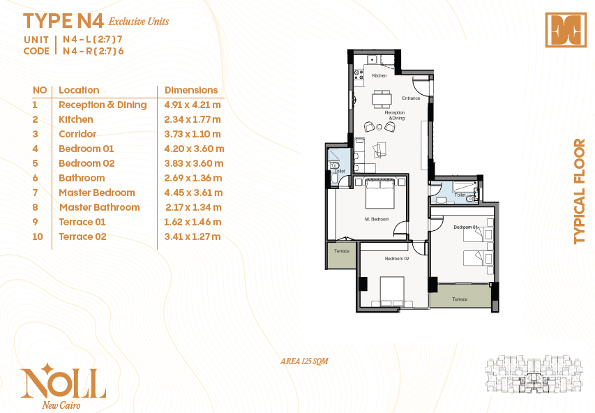 Floor Plan - كمبوند نول التجمع السادس كليك للتطوير العقاري - Noll New Cairo Compound