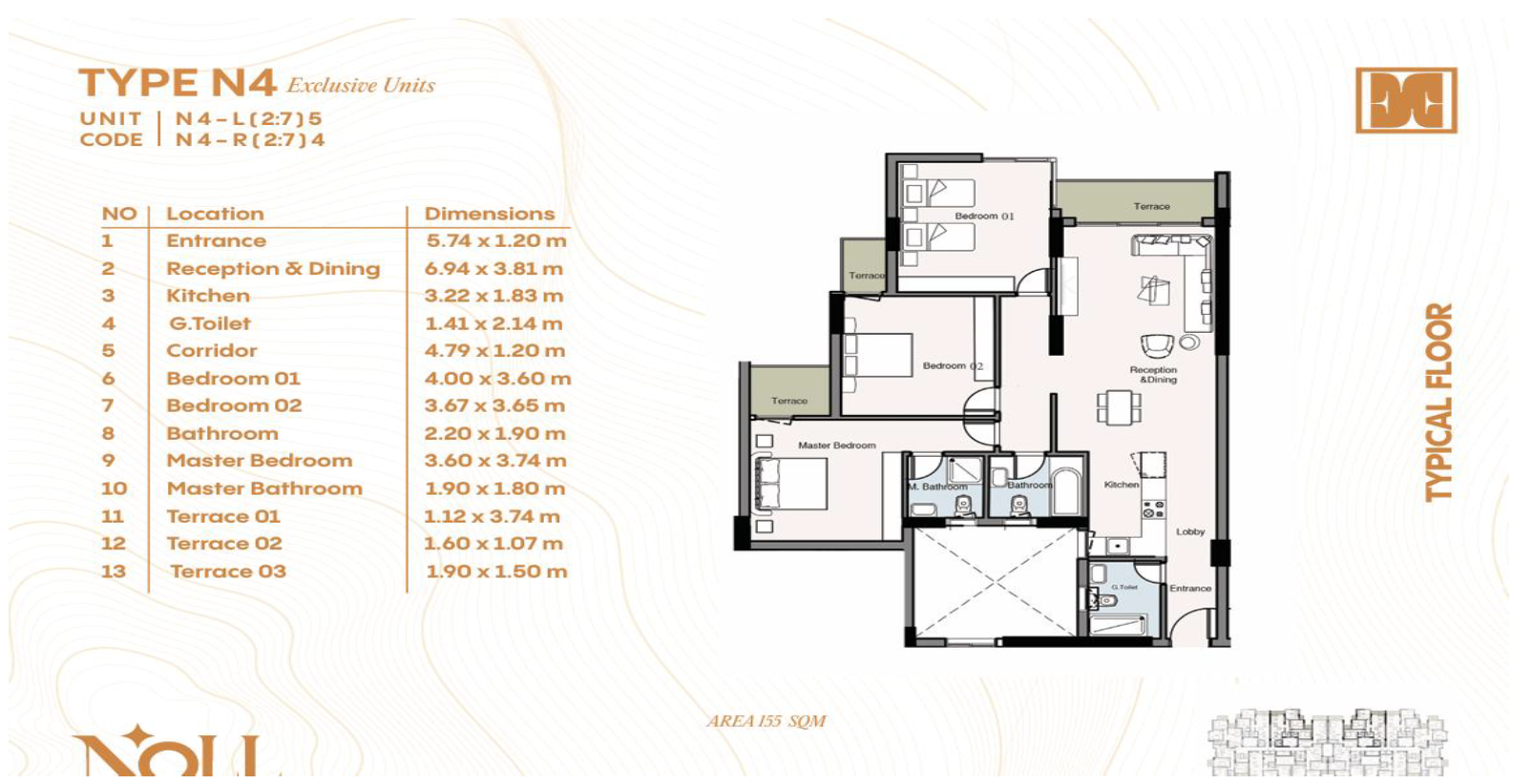 Floor Plan - Noll New Cairo Compound Kleek Developments
