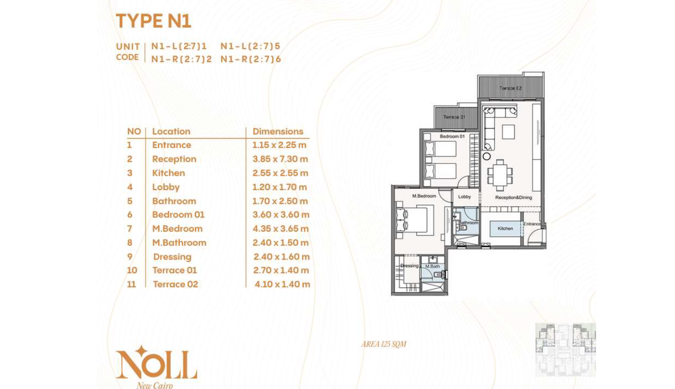 Floor Plan - Noll New Cairo Compound Kleek Developments