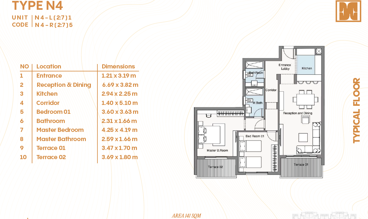 Floor Plan - Noll New Cairo Compound Kleek Developments