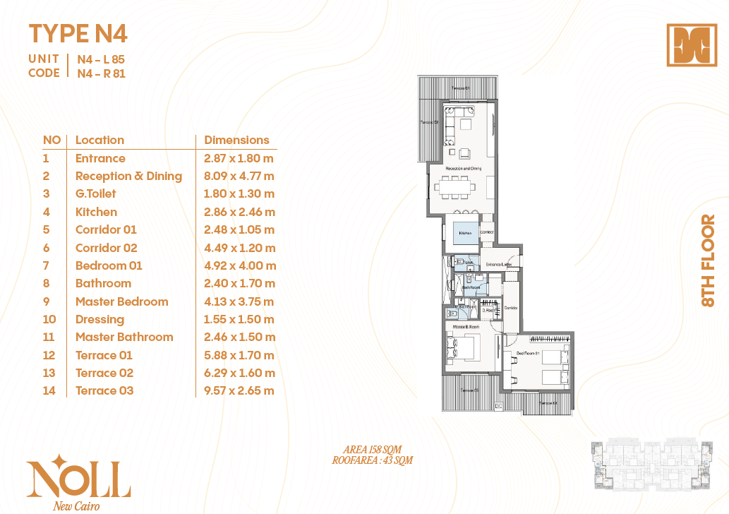 Floor Plan - Noll New Cairo Compound Kleek Developments