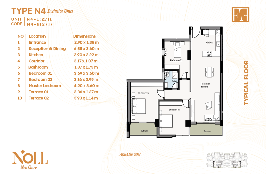 Floor Plan - Noll New Cairo Compound Kleek Developments