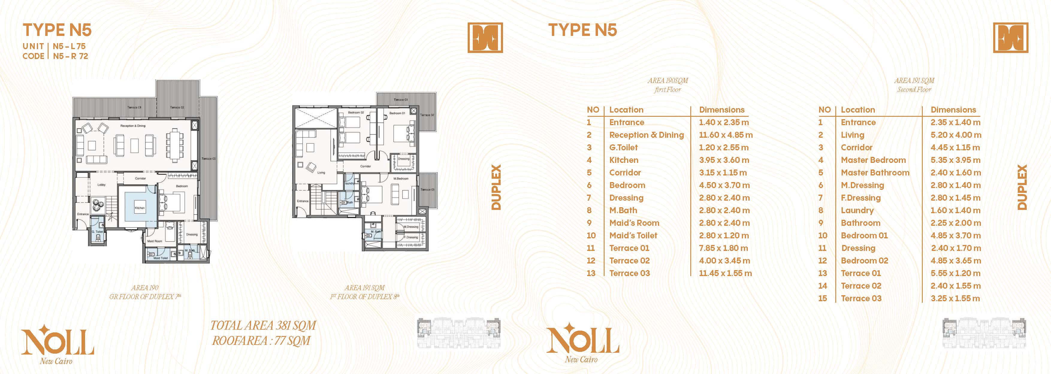 Floor Plan - Noll New Cairo Compound Kleek Developments