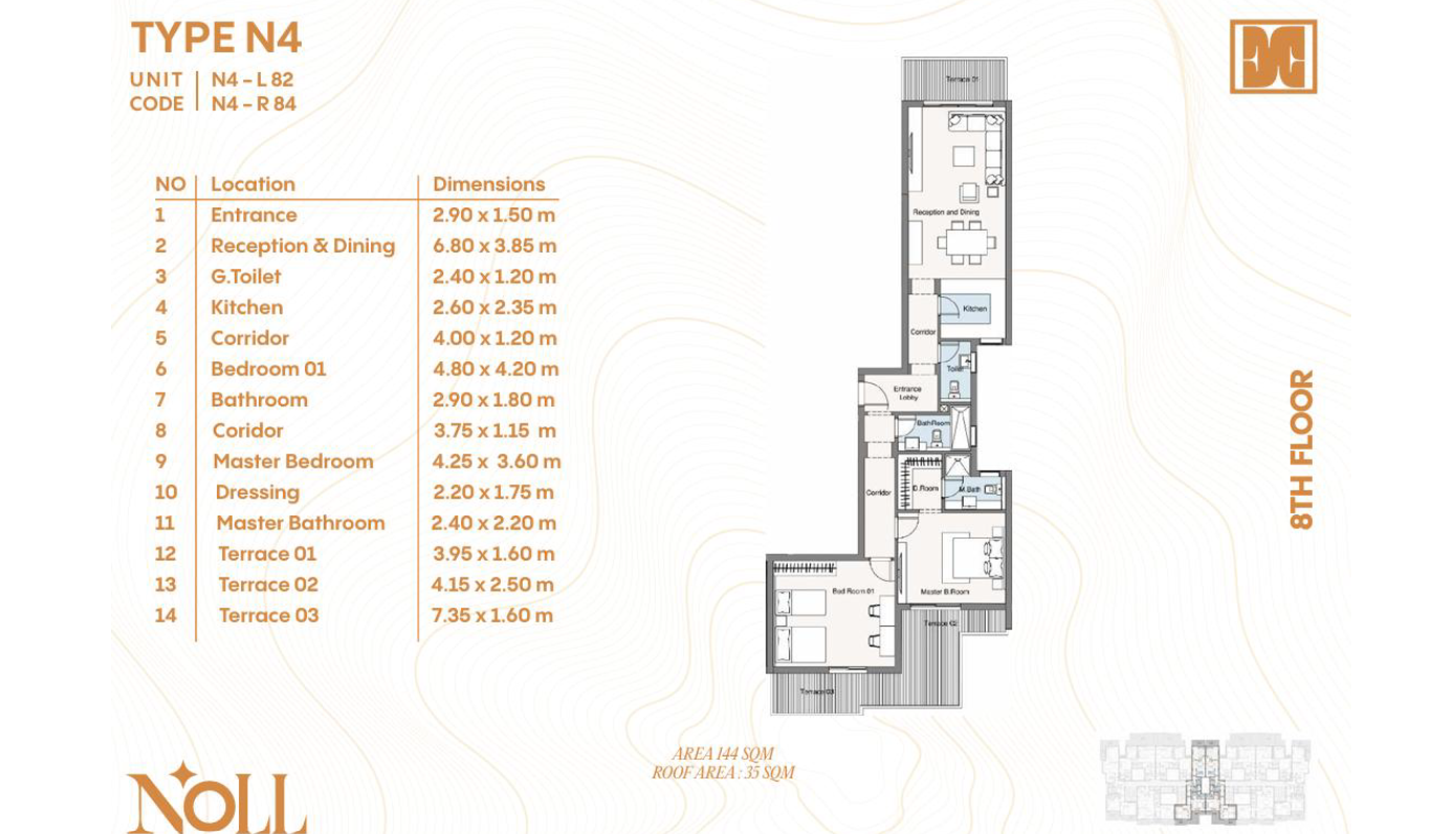 Floor Plan - Noll New Cairo Compound Kleek Developments