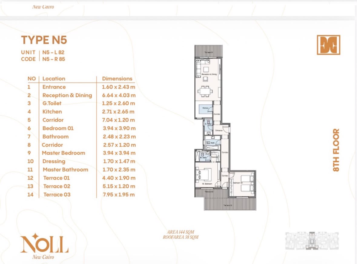 مخطط 34 - كمبوند نول التجمع السادس كليك للتطوير العقاري - Noll New Cairo Compound