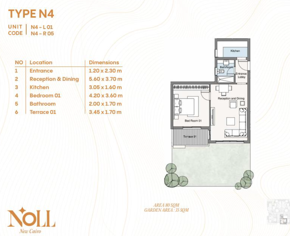 Floor Plan - Noll New Cairo Compound Kleek Developments