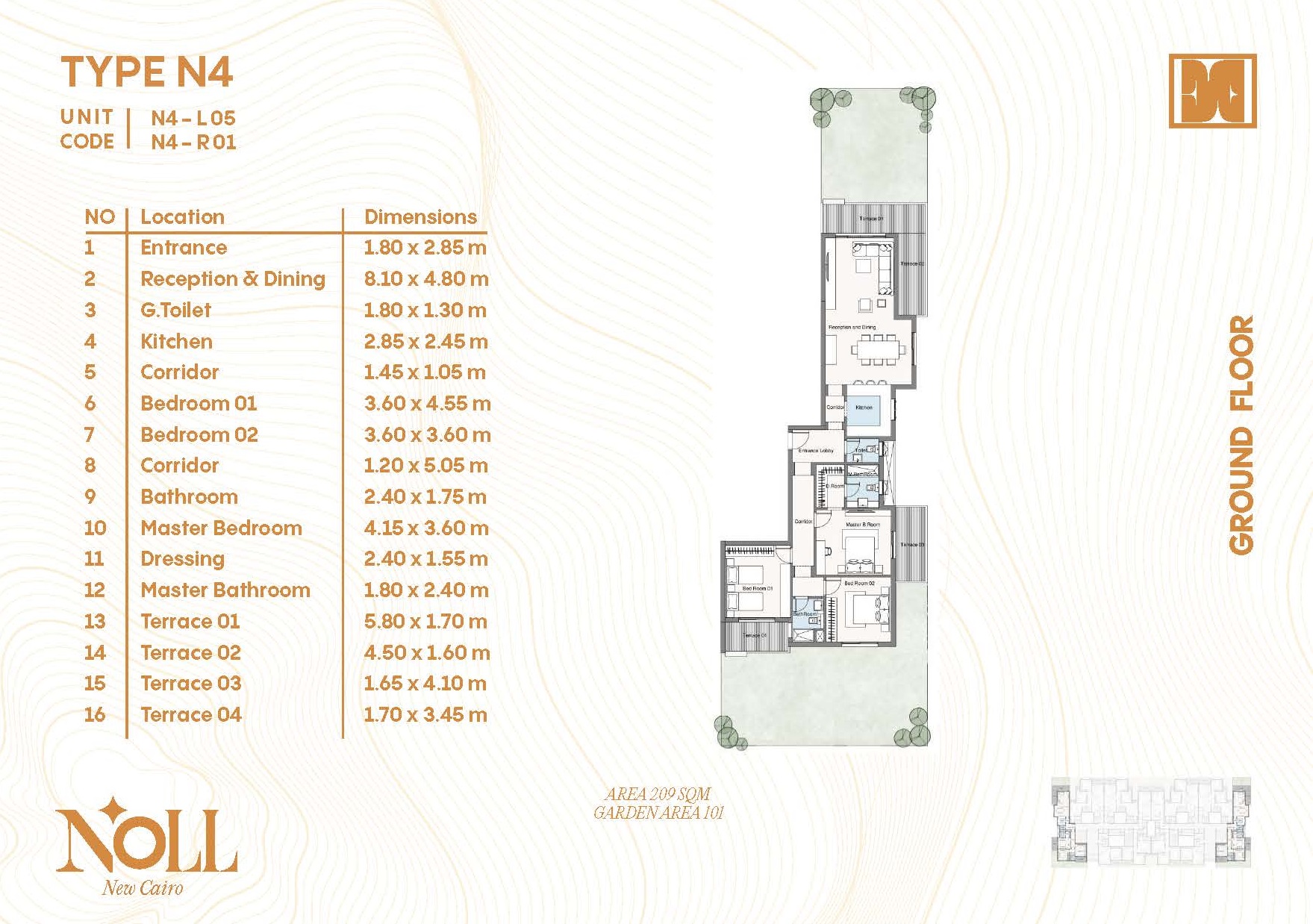 Floor Plan - Noll New Cairo Compound Kleek Developments