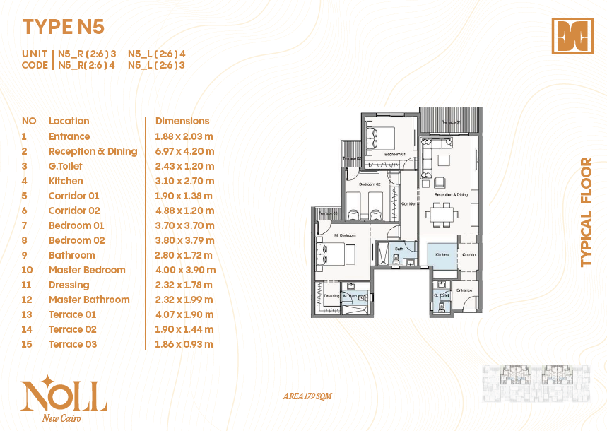 Floor Plan - Noll New Cairo Compound Kleek Developments
