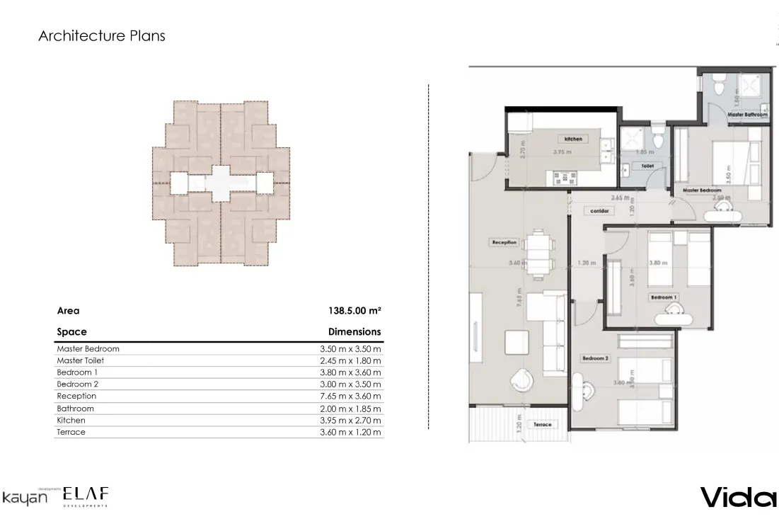 Apartment - Vida Residence October Gardens Compound Kayan Developments