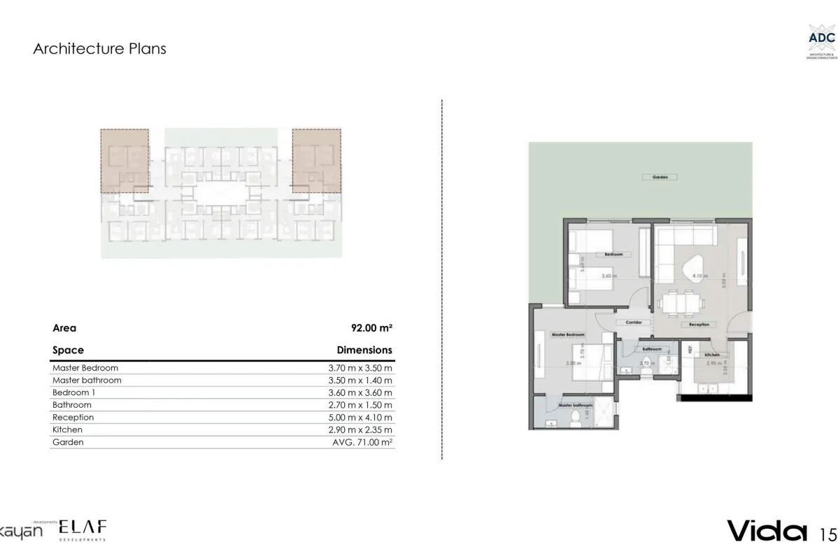 Apartment - Vida Residence October Gardens Compound Kayan Developments
