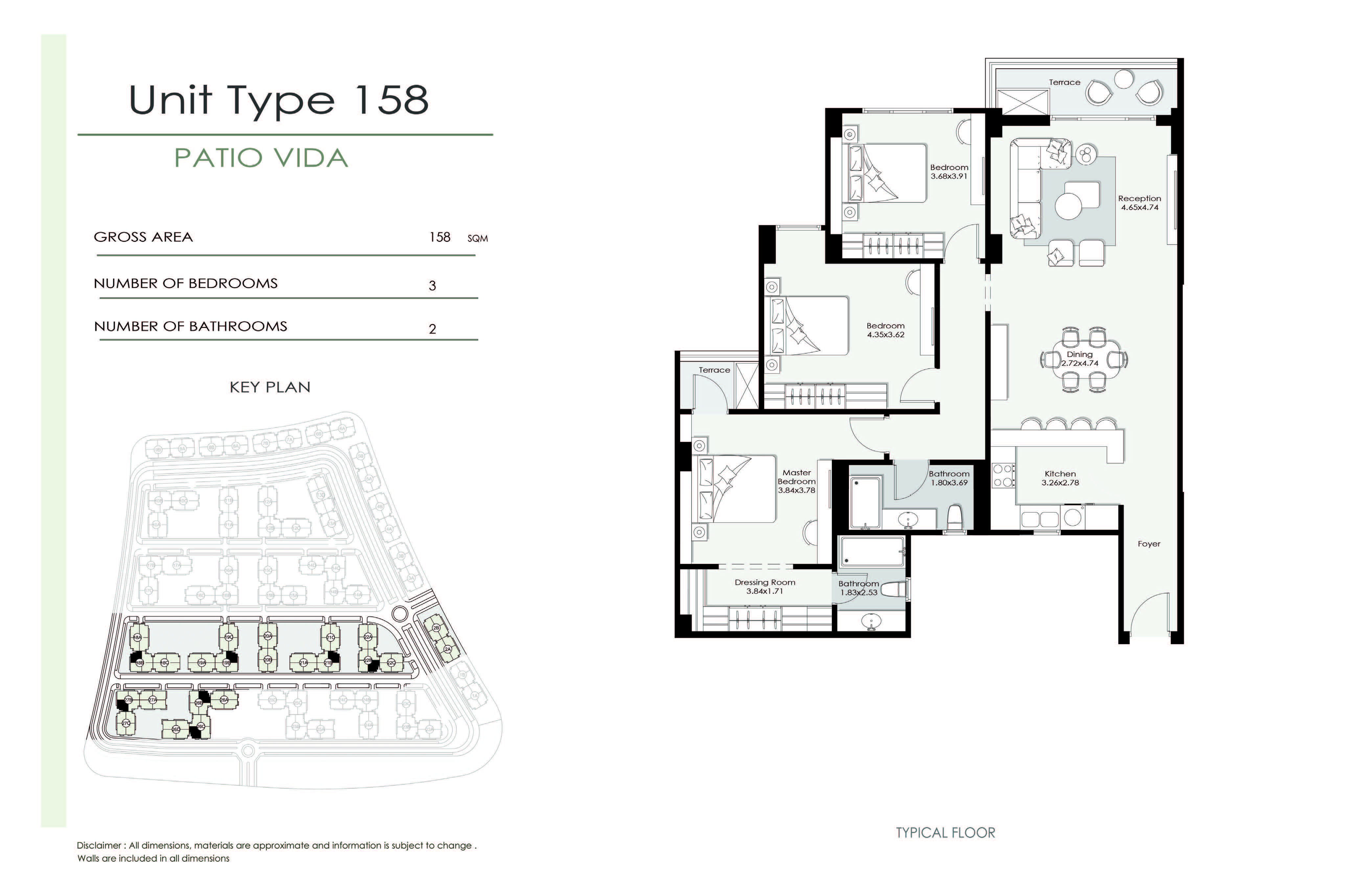 Floor Plan - كمبوند الباتيو فيدا التجمع السادس لافيستا للتطوير العقاري - El Patio Vida New Cairo Compound