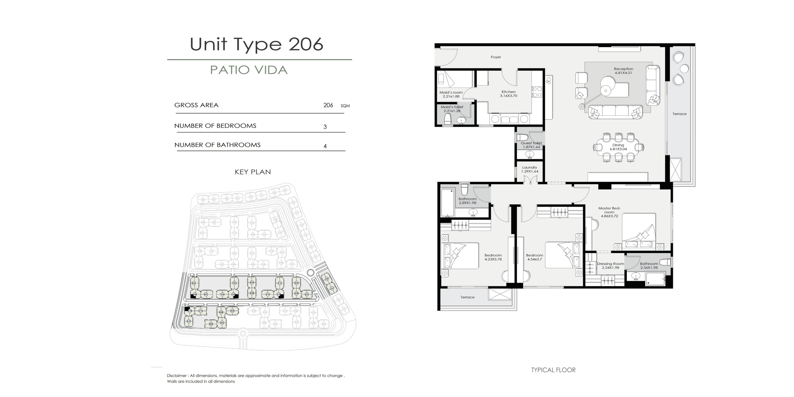 Floor Plan - كمبوند الباتيو فيدا التجمع السادس لافيستا للتطوير العقاري - El Patio Vida New Cairo Compound