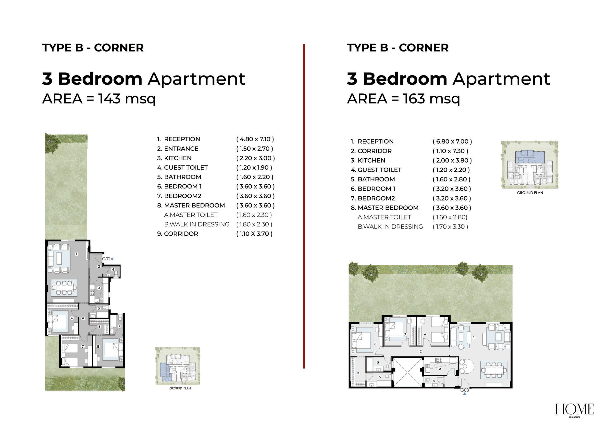 مخطط 9 - كمبوند هوم ريزيدنس التجمع السادس هوم تاون للتطوير العقاري - Home Residence New Cairo Compound