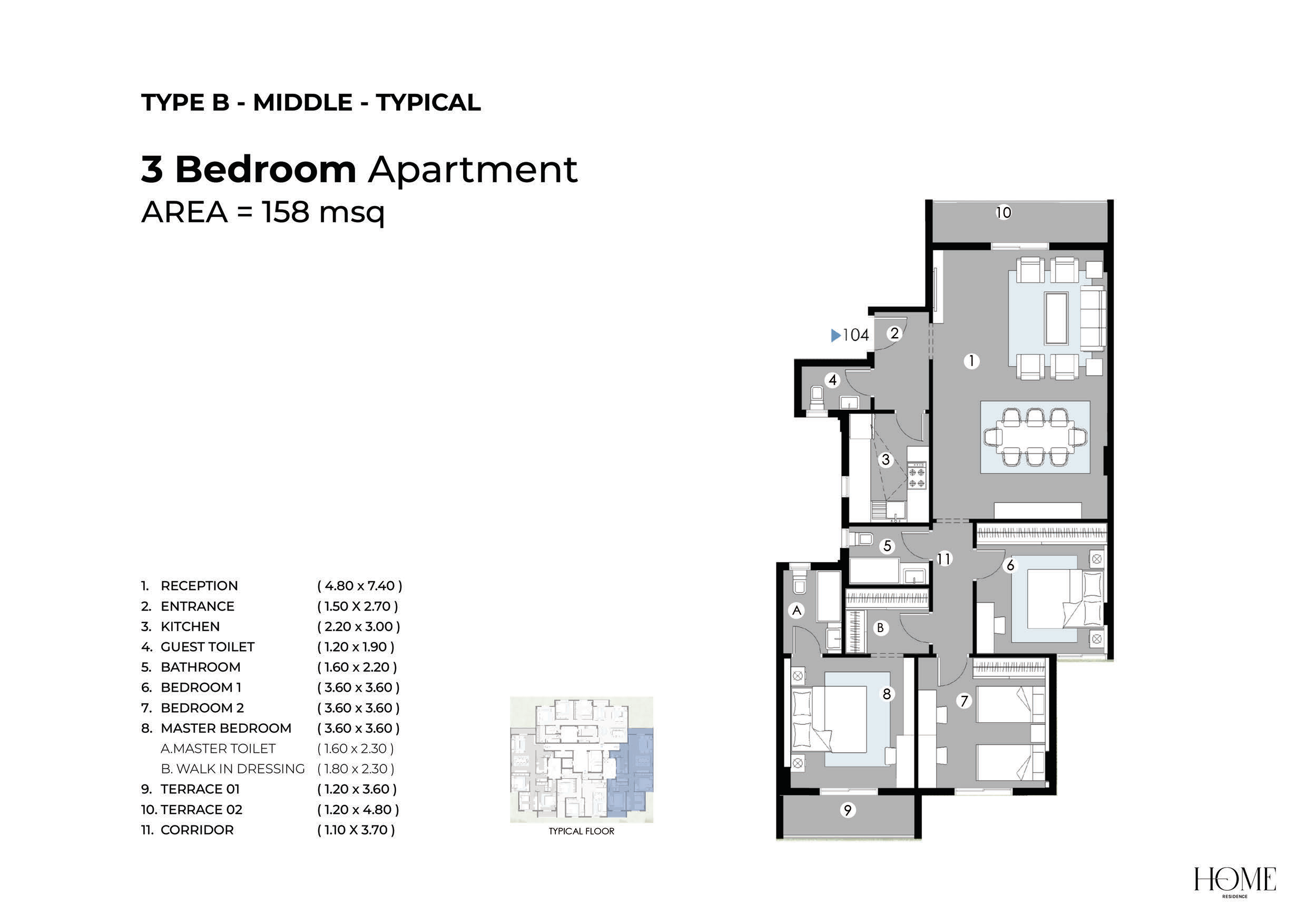 مخطط 5 - كمبوند هوم ريزيدنس التجمع السادس هوم تاون للتطوير العقاري - Home Residence New Cairo Compound
