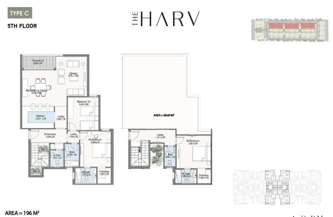 Penthouse - كمبوند ذا هارف الشيخ زايد دال للتطوير العقاري - The Harv Sheikh Zayed Compound