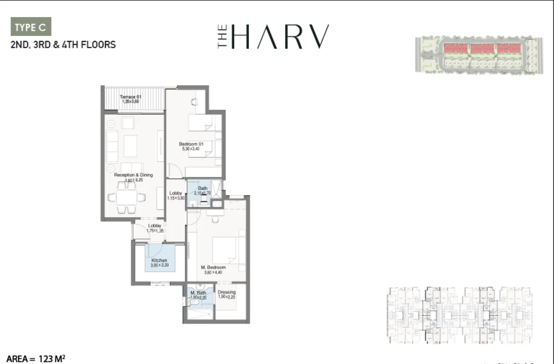 Apartment - كمبوند ذا هارف الشيخ زايد دال للتطوير العقاري - The Harv Sheikh Zayed Compound