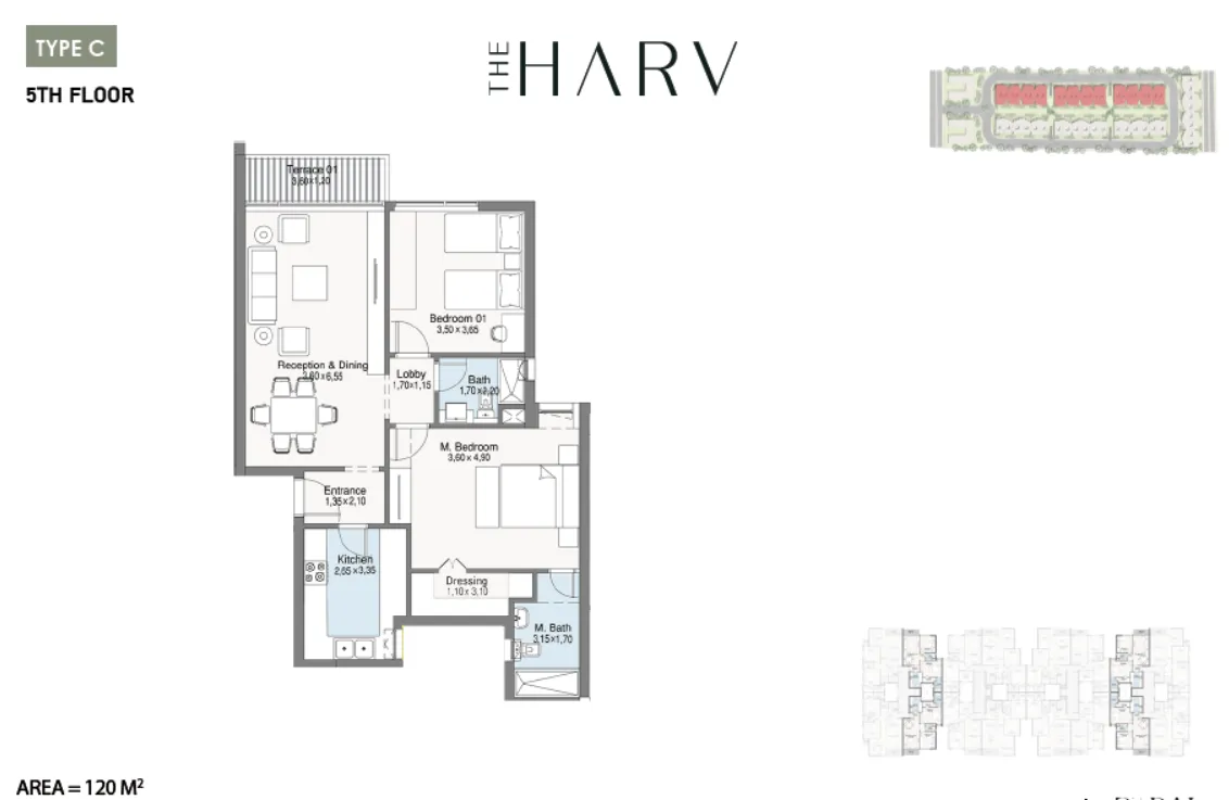 Apartment - كمبوند ذا هارف الشيخ زايد دال للتطوير العقاري - The Harv Sheikh Zayed Compound