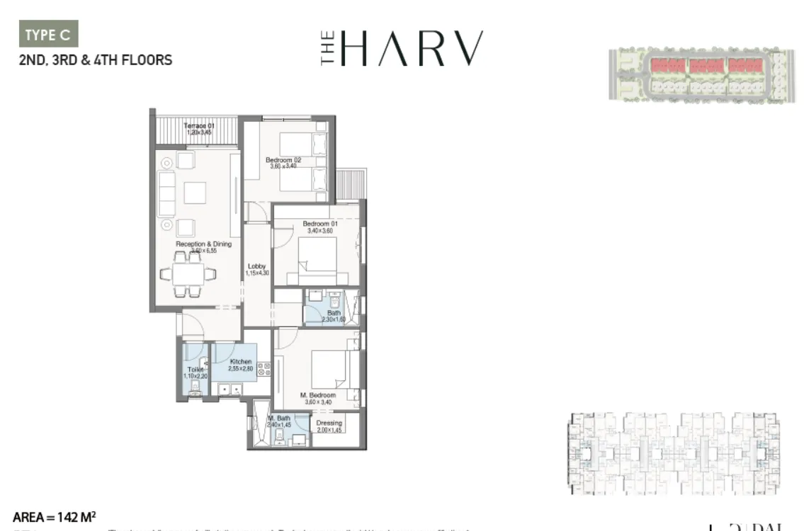Apartment - كمبوند ذا هارف الشيخ زايد دال للتطوير العقاري - The Harv Sheikh Zayed Compound