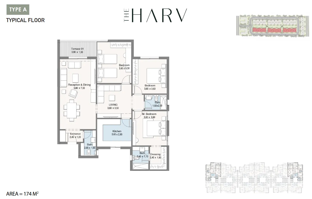 Apartment - كمبوند ذا هارف الشيخ زايد دال للتطوير العقاري - The Harv Sheikh Zayed Compound