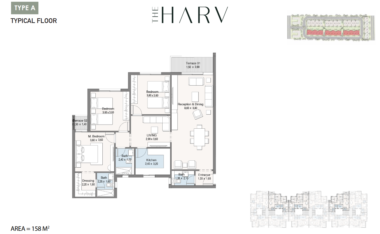 Floor Plan - كمبوند ذا هارف الشيخ زايد دال للتطوير العقاري - The Harv Sheikh Zayed Compound
