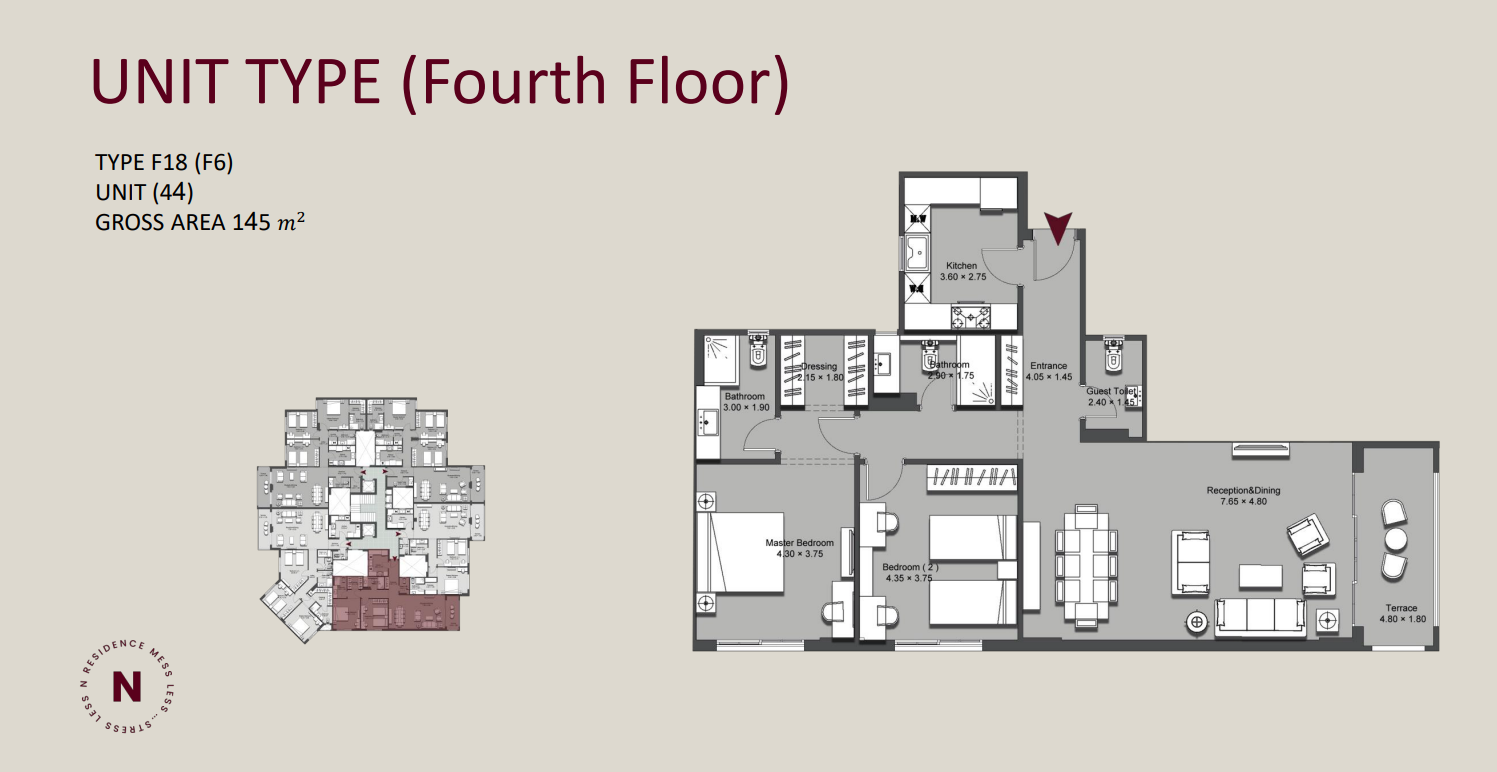 إن  ريزيدنس floor plan