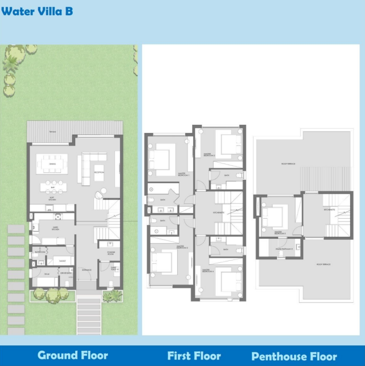 Floor Plan - قرية هاسيندا بلو رأس الحكمة الساحل الشمالي بالم هيلز للتطوير العقاري - Hacienda Blue Ras El Hekma Village