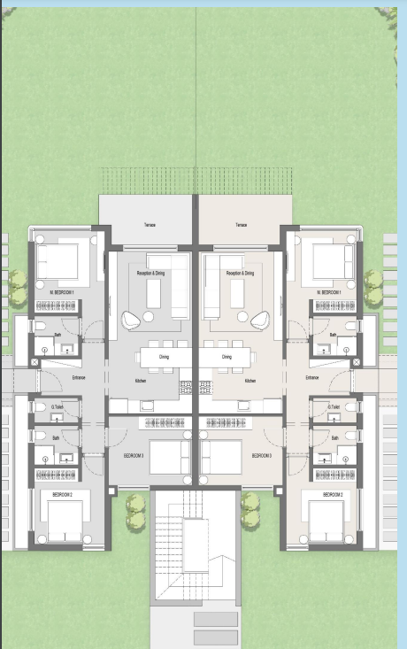 Floor Plan - قرية هاسيندا بلو رأس الحكمة الساحل الشمالي بالم هيلز للتطوير العقاري - Hacienda Blue Ras El Hekma Village