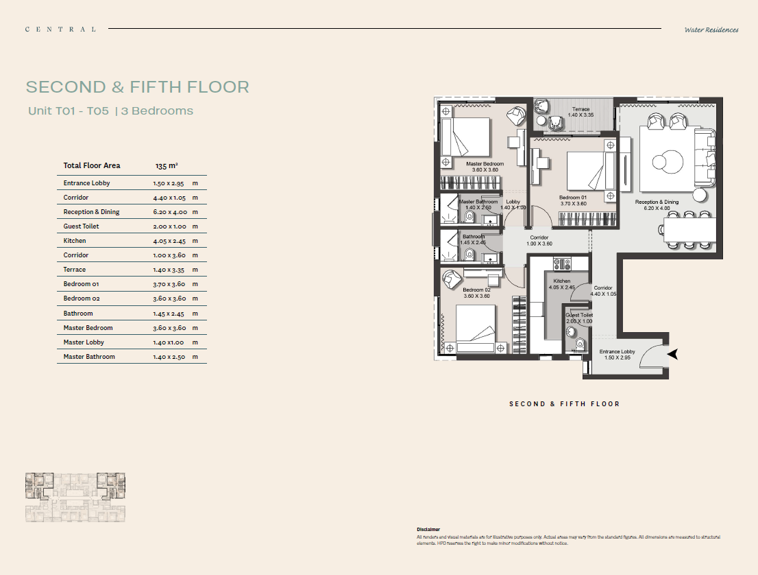 Floor Plan - كمبوند هايد بارك سنترال التجمع السادس