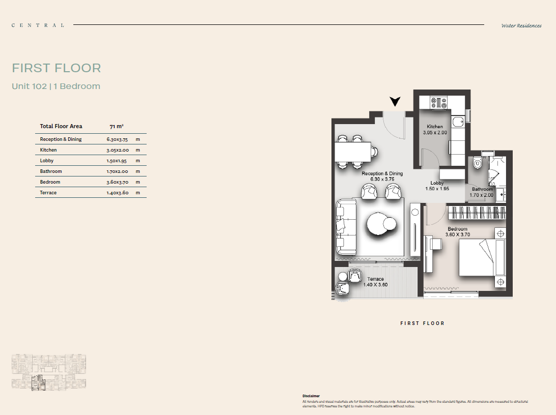 Floor Plan - كمبوند هايد بارك سنترال التجمع السادس