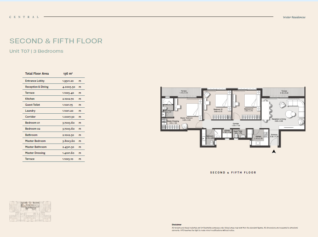 Floor Plan - كمبوند هايد بارك سنترال التجمع السادس