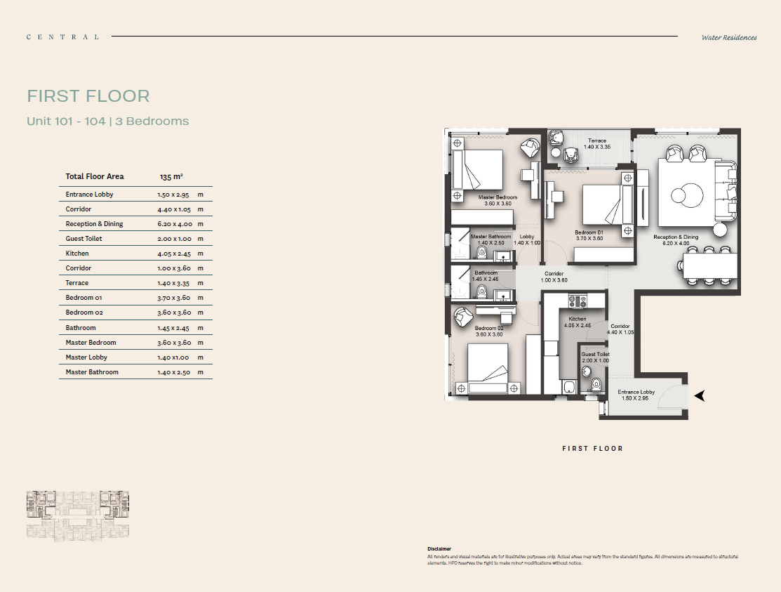 Floor Plan - كمبوند هايد بارك سنترال التجمع السادس