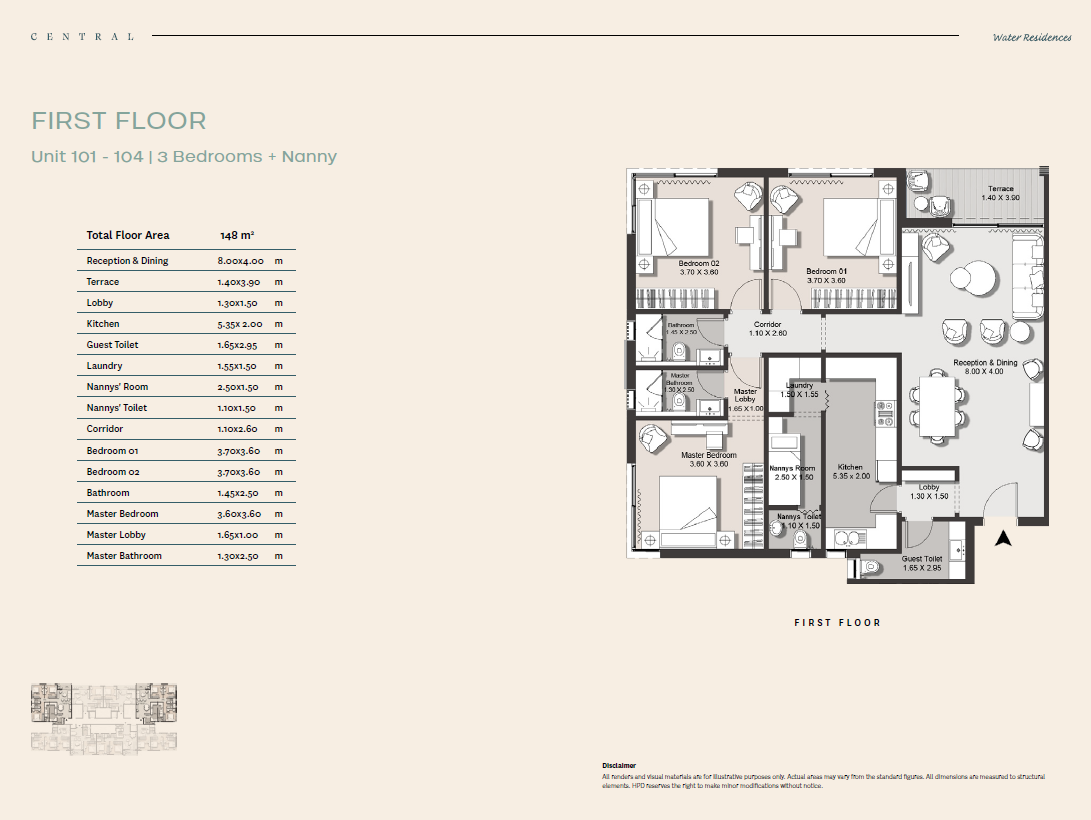 Floor Plan - كمبوند هايد بارك سنترال التجمع السادس