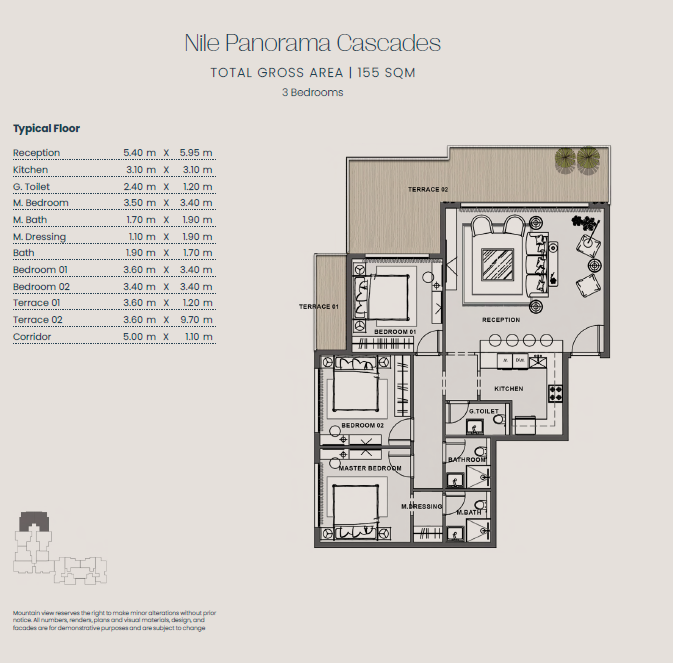 Floor Plan - Jirian Compound Sheikh Zayed Mountain View Developments